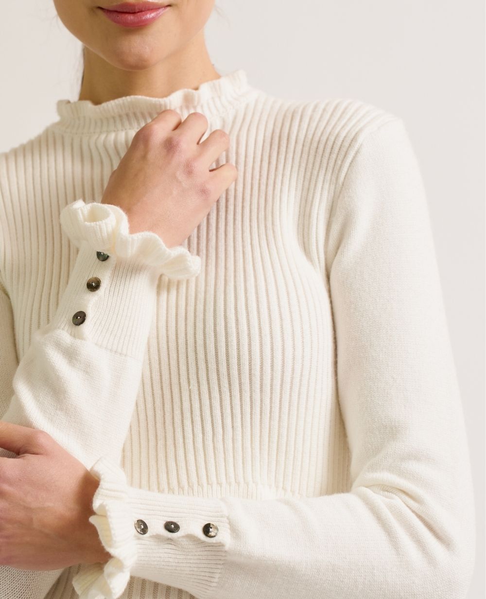 Maglione premaman e allattamento Dorothée avorio