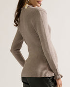 Pull de grossesse et allaitement Dorothée - Taupe
