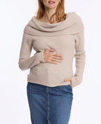 Kim Maternity and Nursing Sweater - Beige