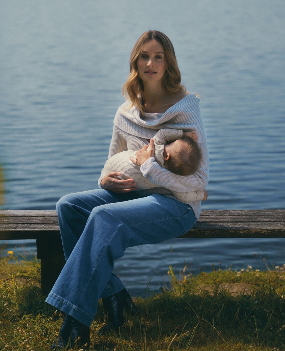 Kim Maternity and Nursing Sweater - Beige