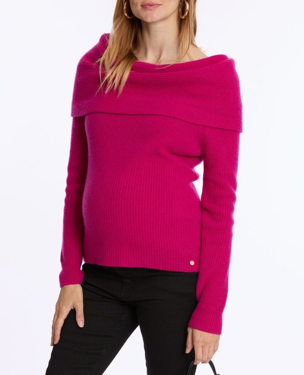 Pull de grossesse et d’allaitement Kim fuchsia