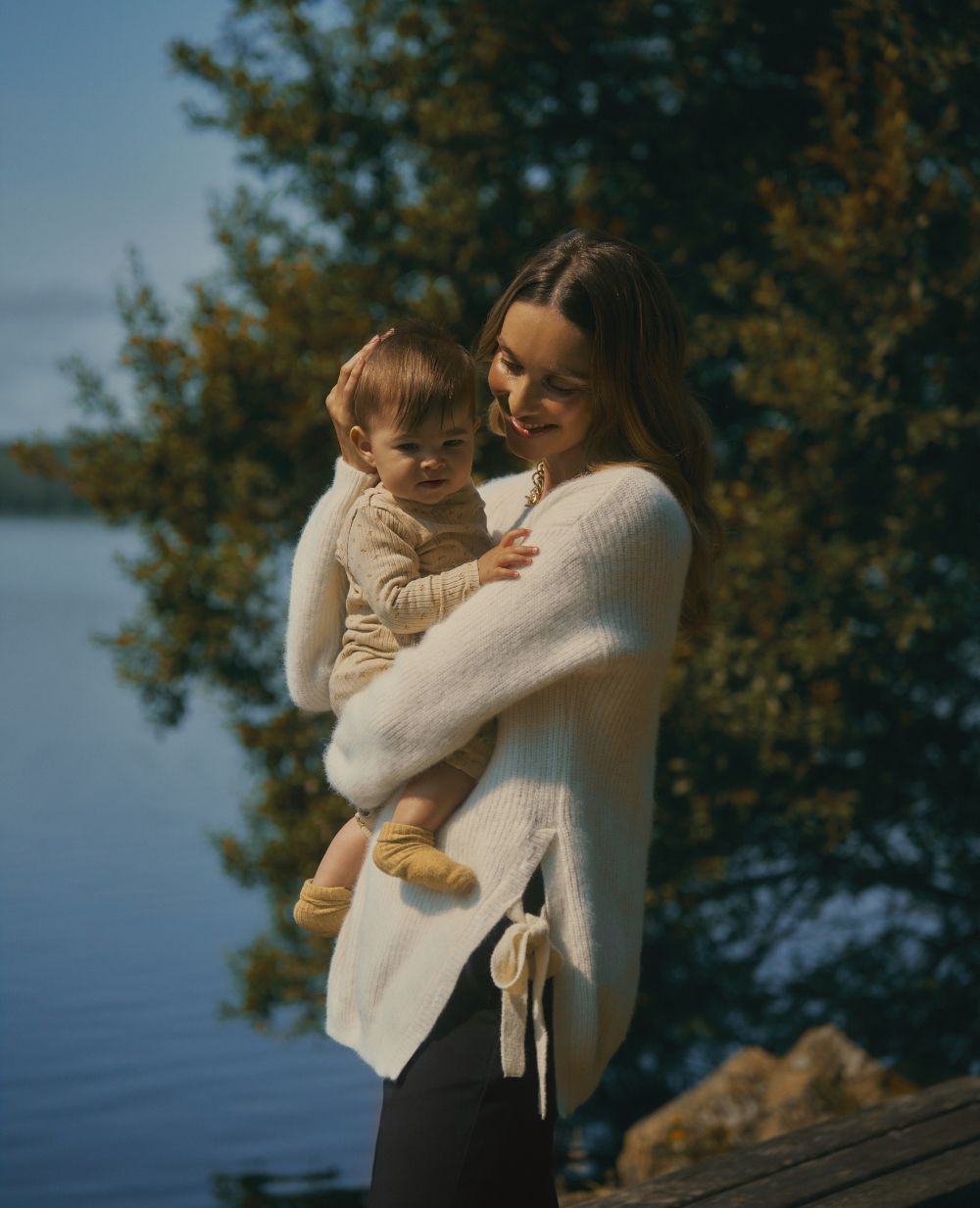 Maglione Premaman e Allattamento Nora Avorio