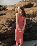 Dinard Maternity Beachwear Dress - Red