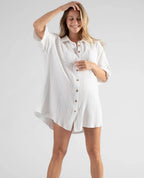 Robe chemise de grossesse et d’allaitement Bertille