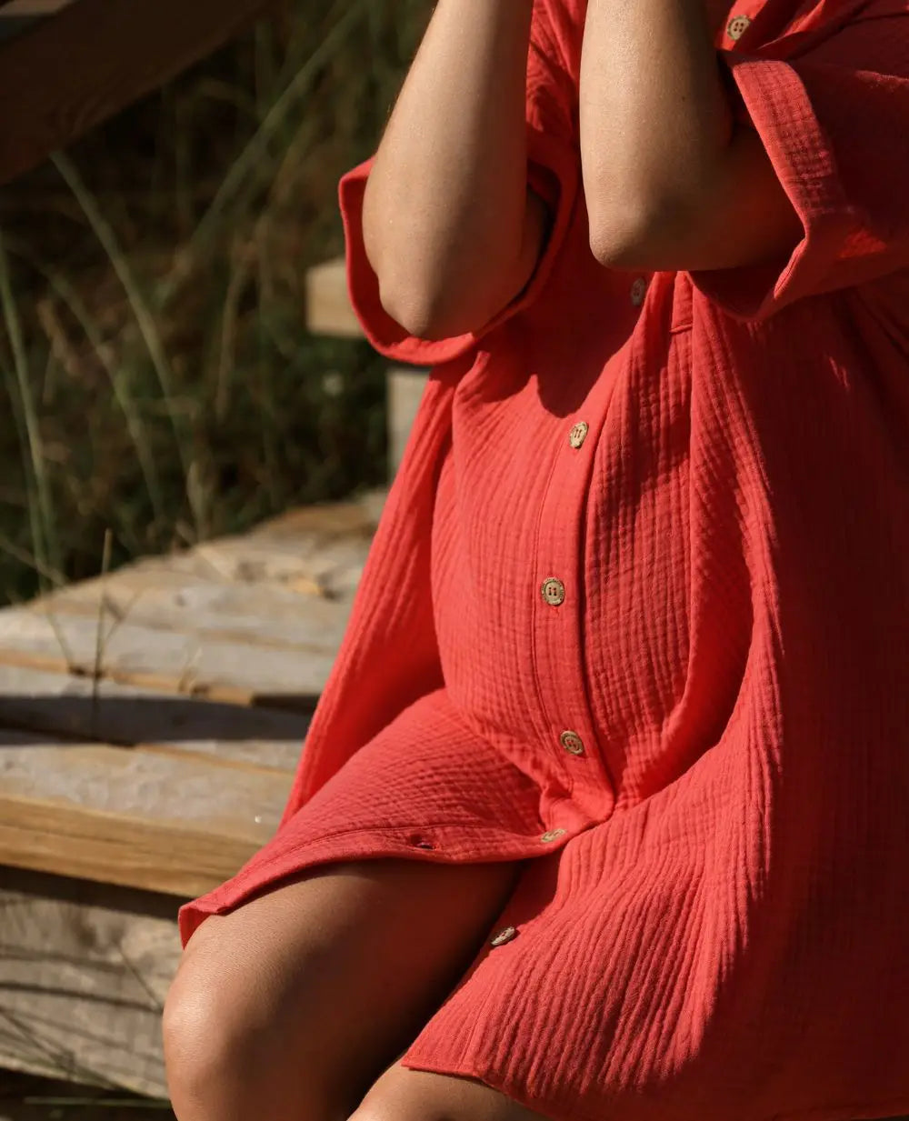 Robe chemise de grossesse et d’allaitement Bertille