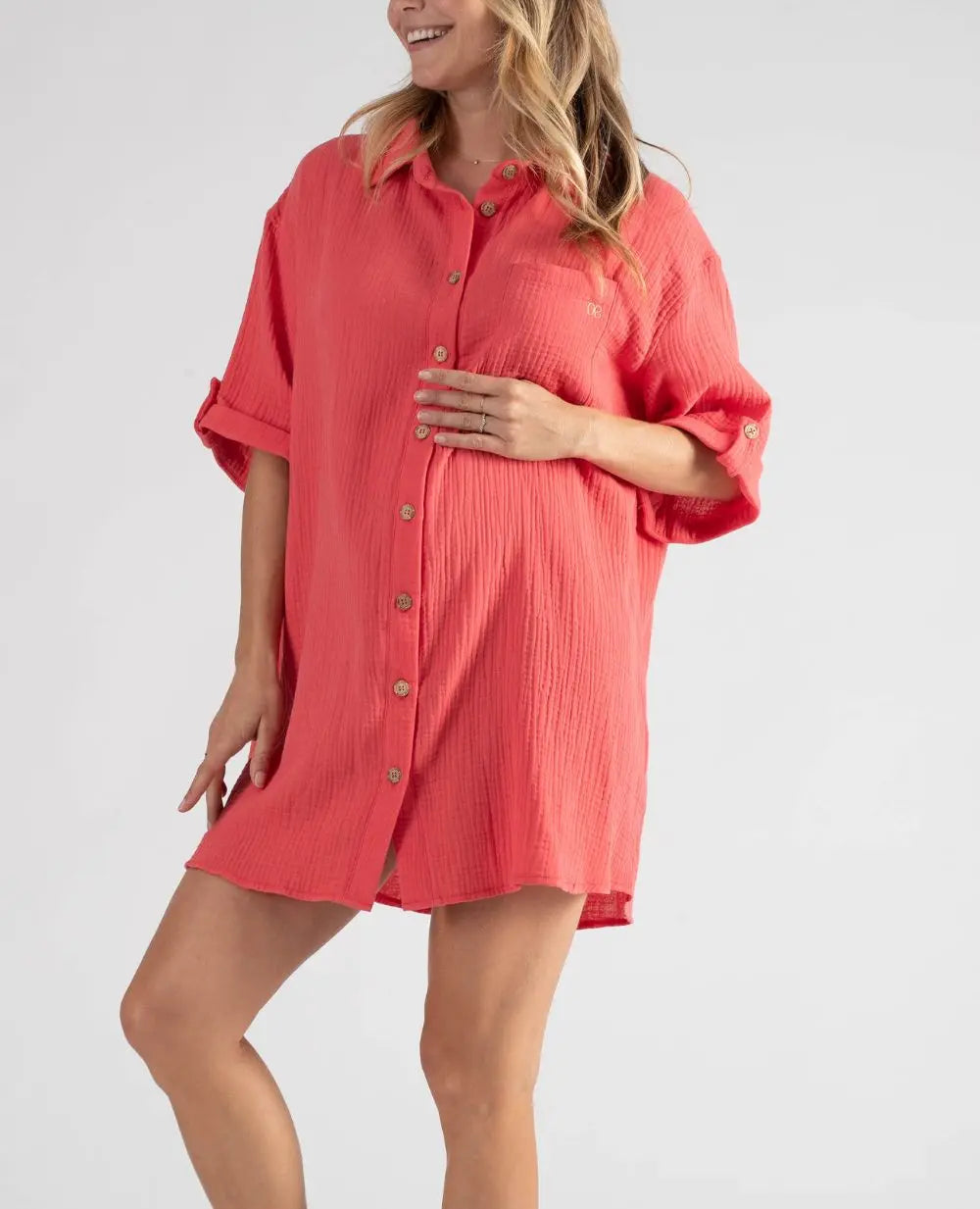 Robe chemise de grossesse et d’allaitement Bertille