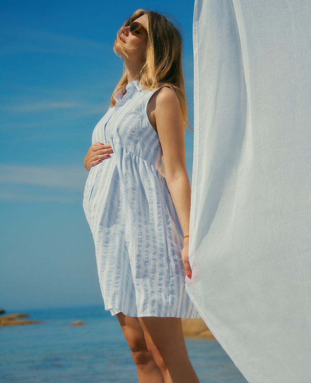 Robe chemisier Agathe - Bleu