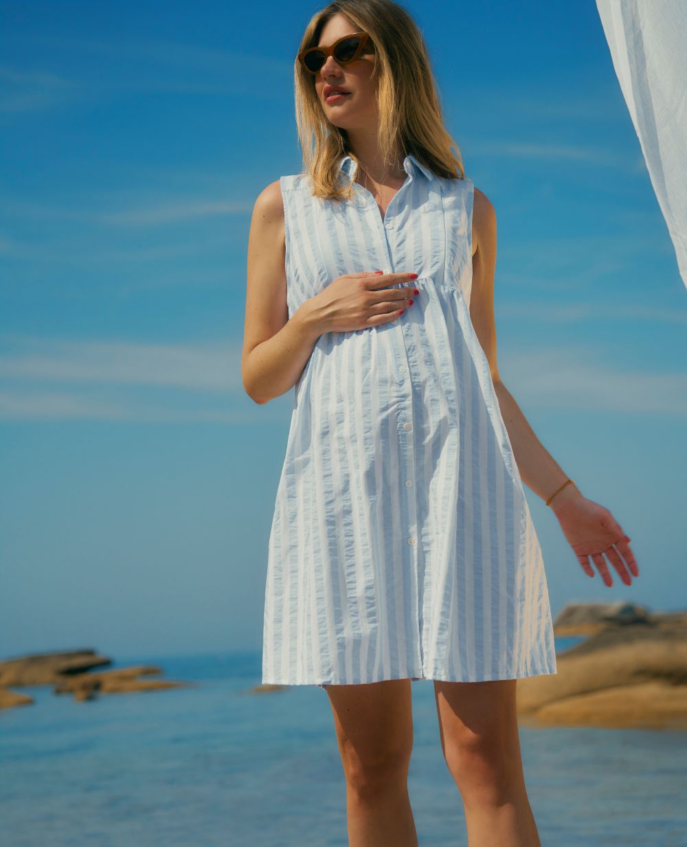 Agathe Maternity and Nursing Shirt Dress