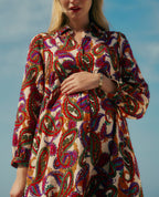 Robe chemisier de grossesse et d’allaitement Soledad - Multicolore