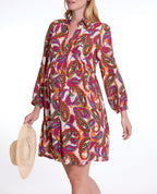 Robe chemisier de grossesse et d’allaitement Soledad - Multicolore