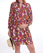 Robe chemisier de grossesse et d’allaitement Soledad - Multicolore