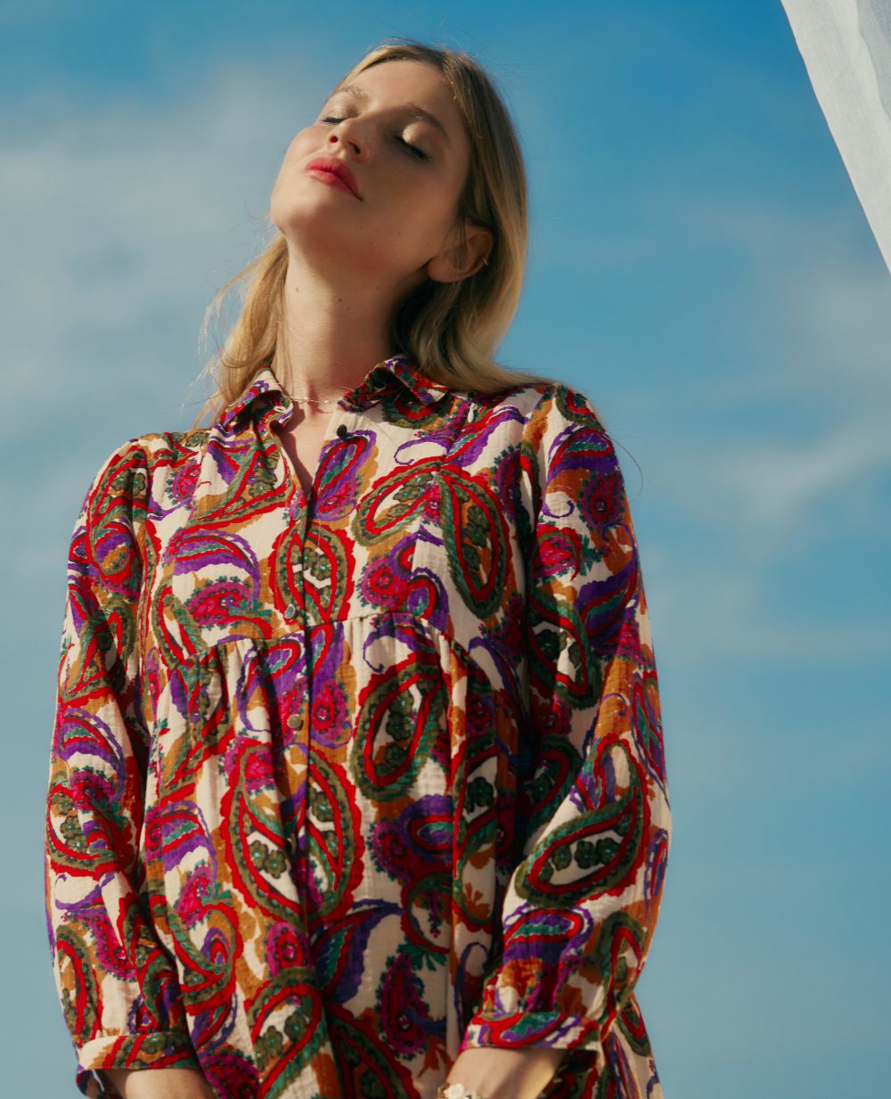 Robe chemisier de grossesse et d’allaitement Soledad - Multicolore