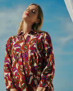Robe chemisier de grossesse et d’allaitement Soledad - Multicolore