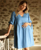 Robe courte de grossesse et d’allaitement amy ice blue, #couleur_bleu