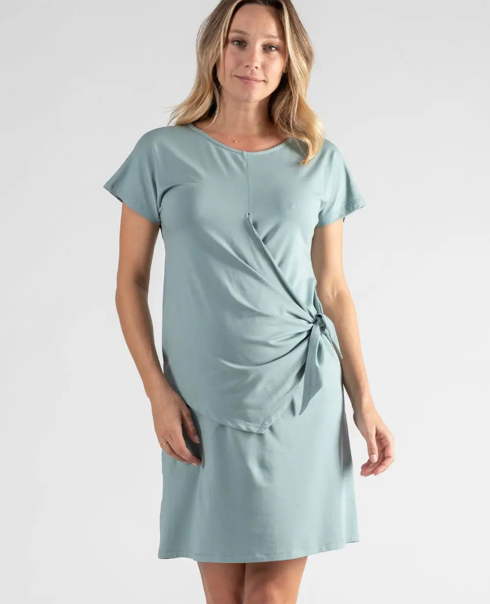Robe courte de grossesse et d’allaitement matelot, cache