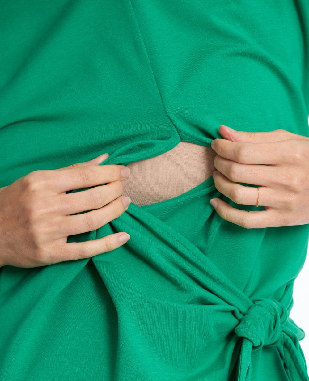 Robe courte de grossesse et d’allaitement Matelot vert