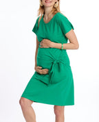 Robe courte de grossesse et d’allaitement Matelot - Vert