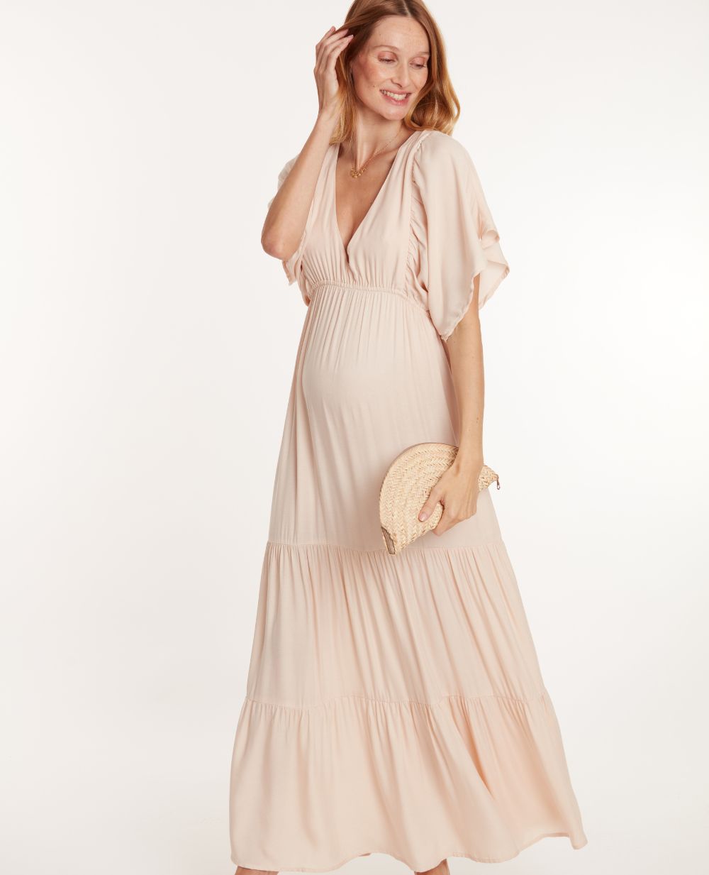 Claudette Sand Dress Bohemian Cupro Ecovero