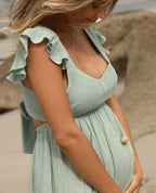 Robe de grossesse et d’allaitement Melody ciel, Cache Cœur