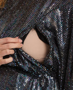 Robe de grossesse et d’allaitement Mia - Bleu