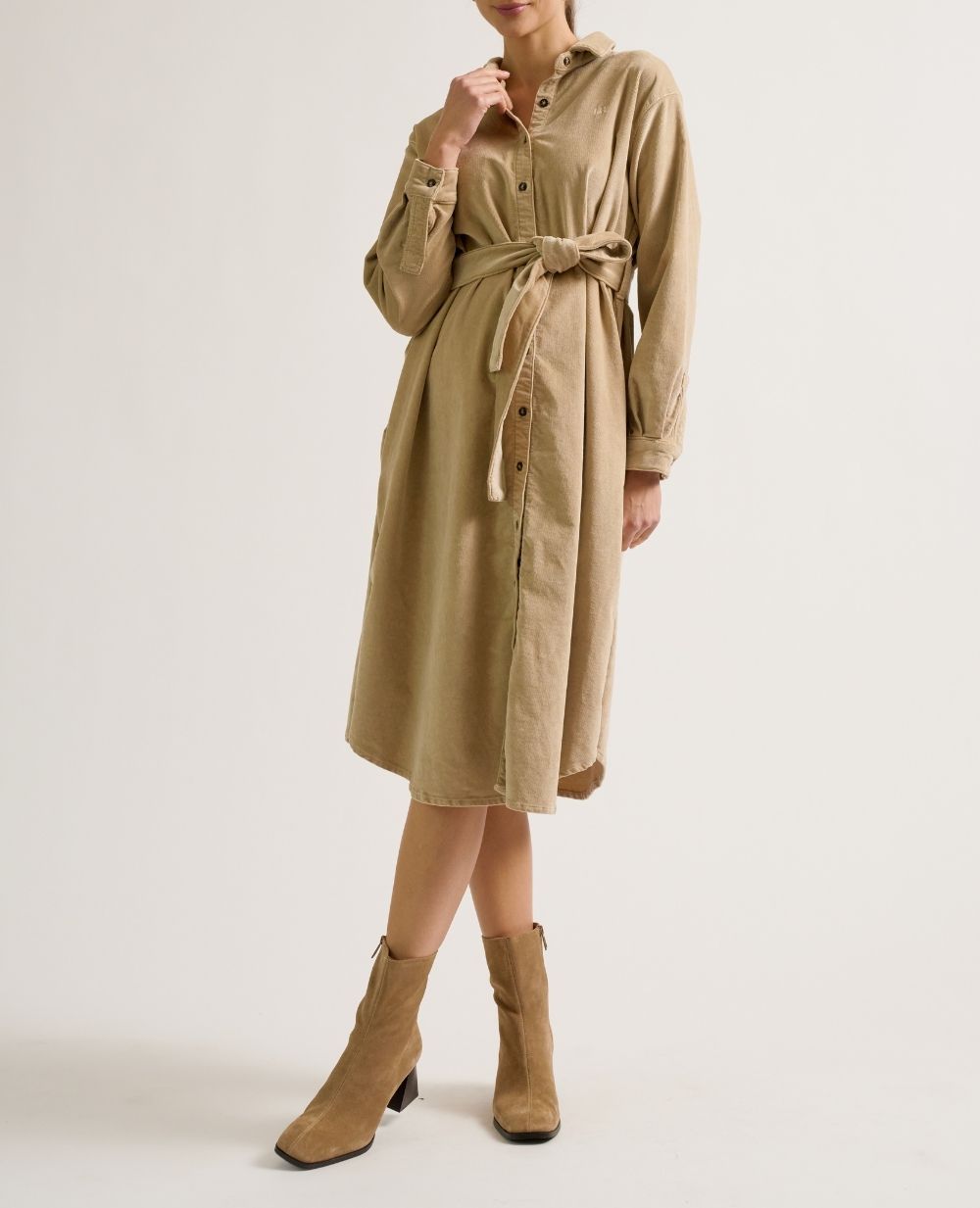 Robe de maternité Jude noisette