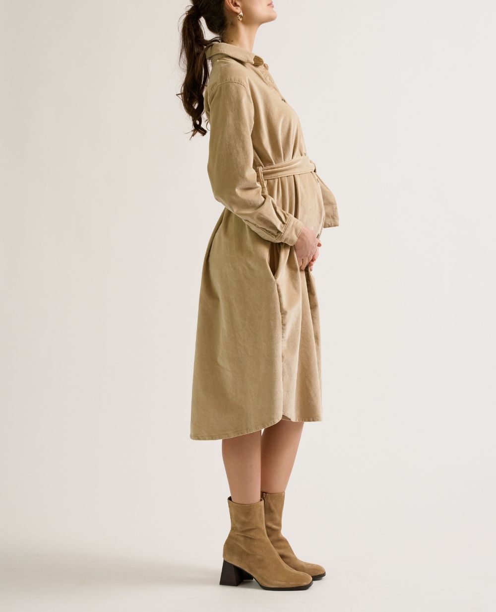 Robe de maternité Jude noisette