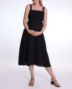 Robe longue de grossesse et d’allaitement Lola - Noir