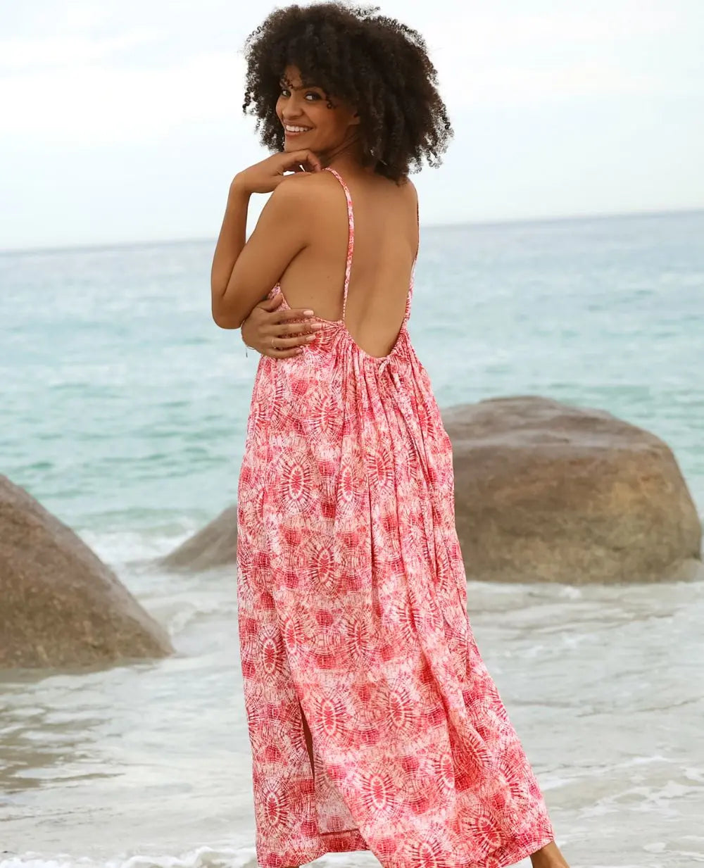 Robe longue de grossesse et d allaitement Soleil Cache C ur