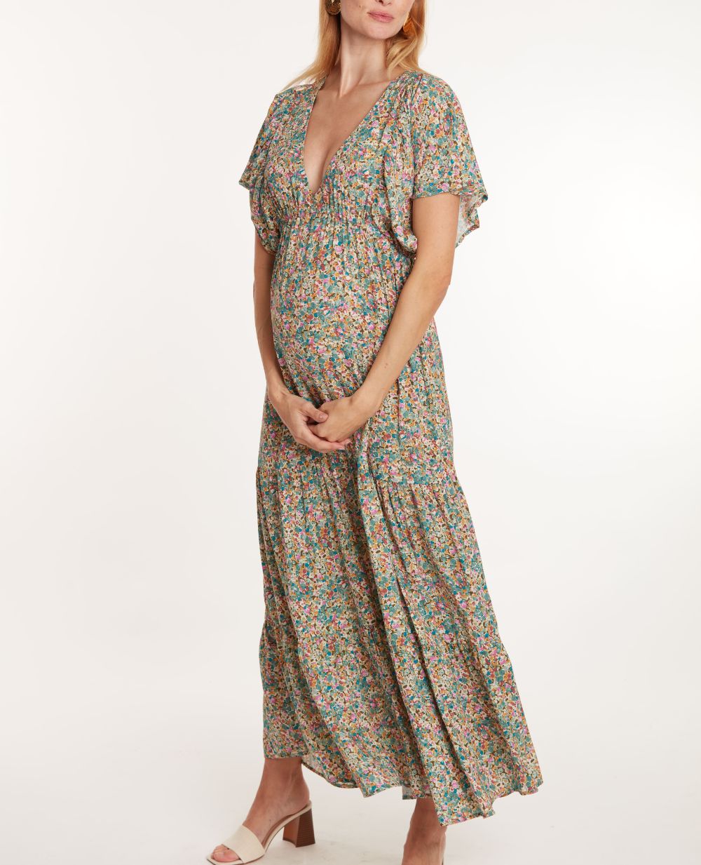 Victoria Maternity & Nursing Long Dress