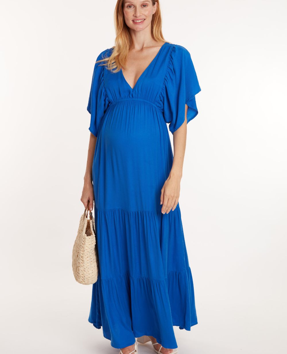 Electric Blue Claudette Maternity Dress