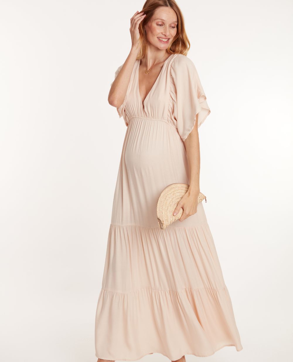 Long maternity dress Claudette Sand
