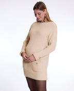 Robe pull de grossesse et d'allaitement Honey - Beige