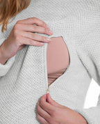 Honey Maternity and Nursing Sweater Dress - Pearl Grey