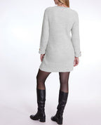 Honey Maternity and Nursing Sweater Dress - Pearl Grey