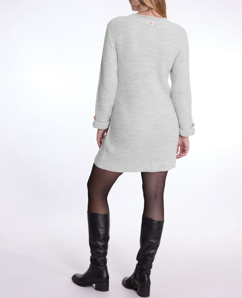 Robe pull de grossesse et d'allaitement Honey gris perle