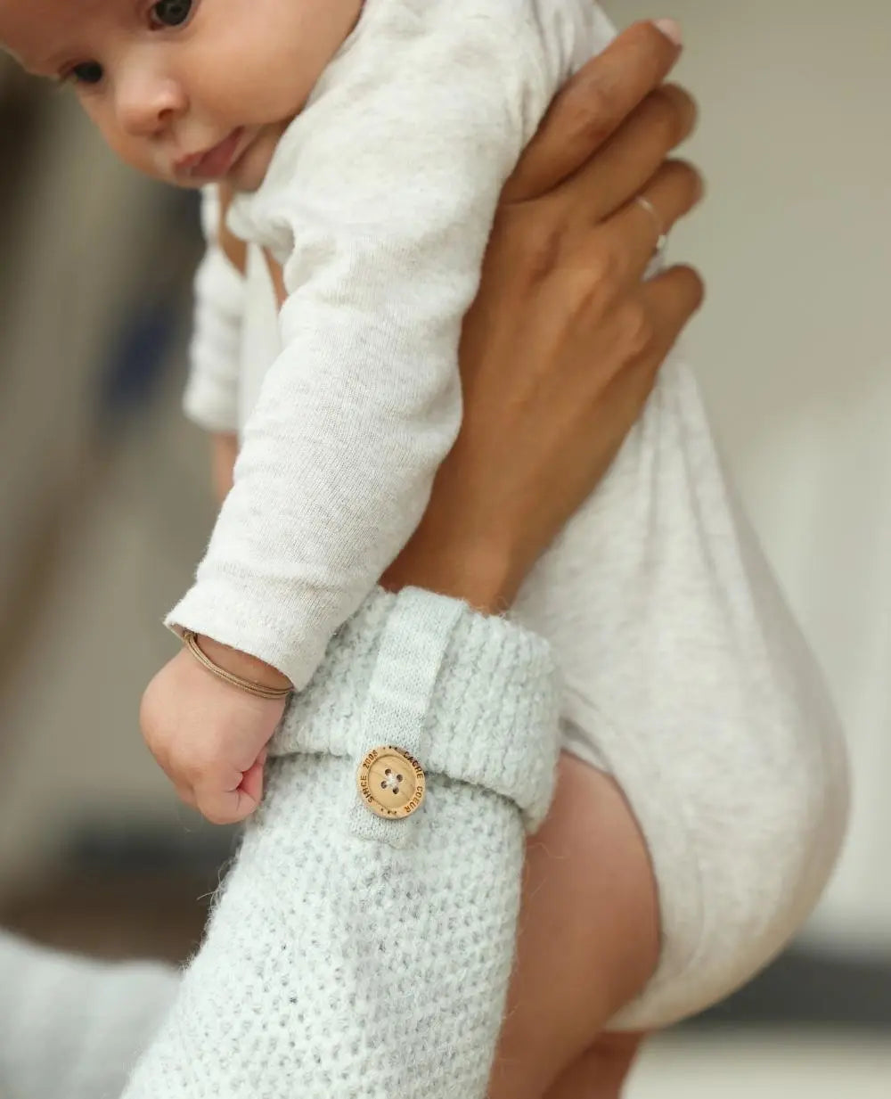 Robe pull de grossesse et d’allaitement honey gris perle,