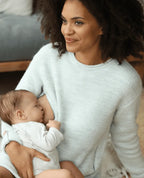 Robe pull de grossesse et d’allaitement honey gris perle,