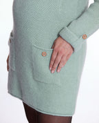 Robe pull de grossesse et d'allaitement Honey - Sauge