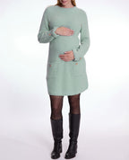 Robe pull de grossesse et d'allaitement Honey - Sauge