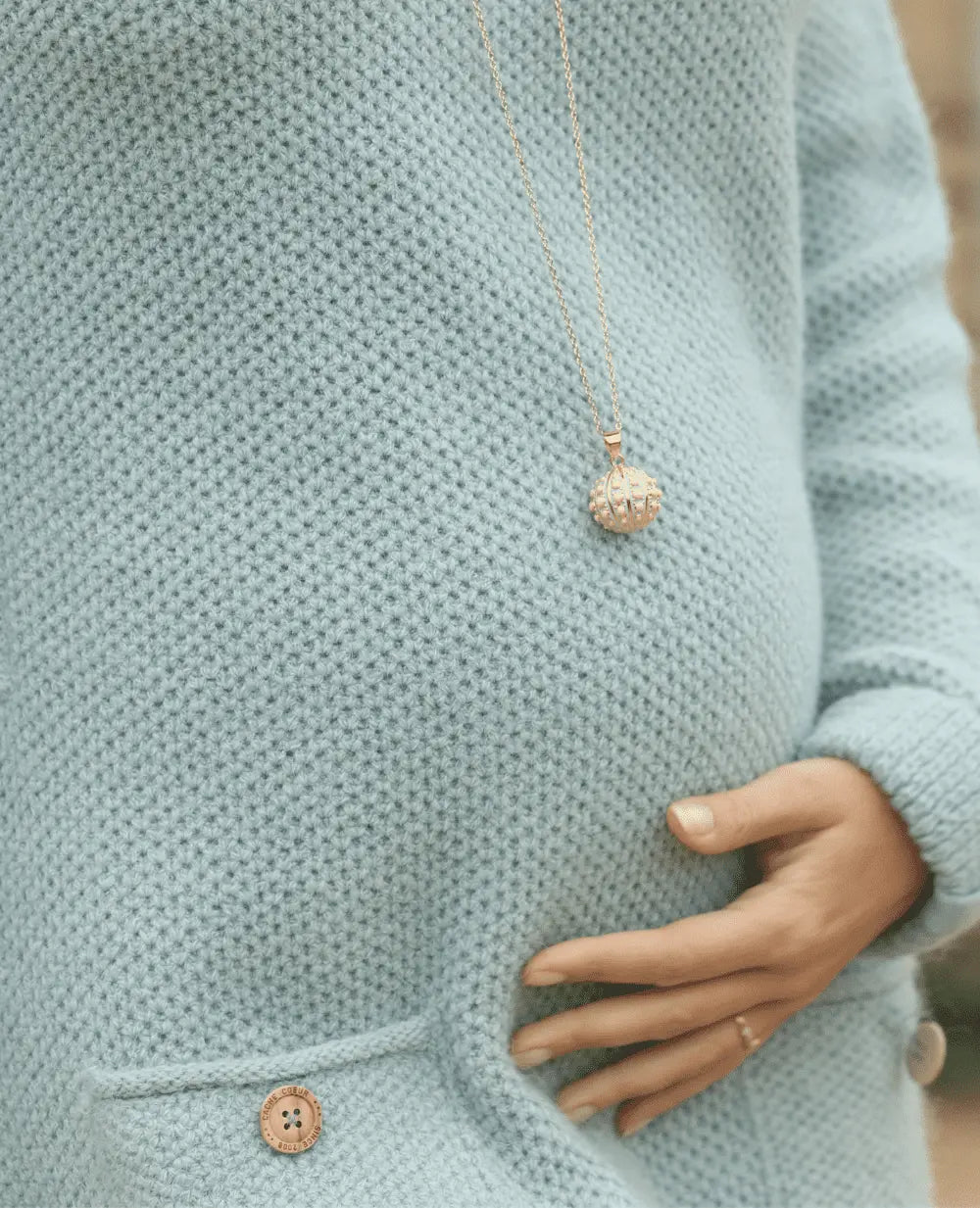 Robe pull de grossesse et d’allaitement honey sauge,
