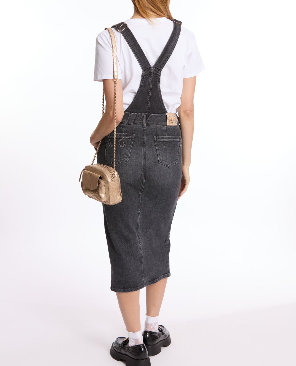 Salopette 2 en 1 de grossesse ( jupe Emma + haut de salopette amovible ) - Gris Used