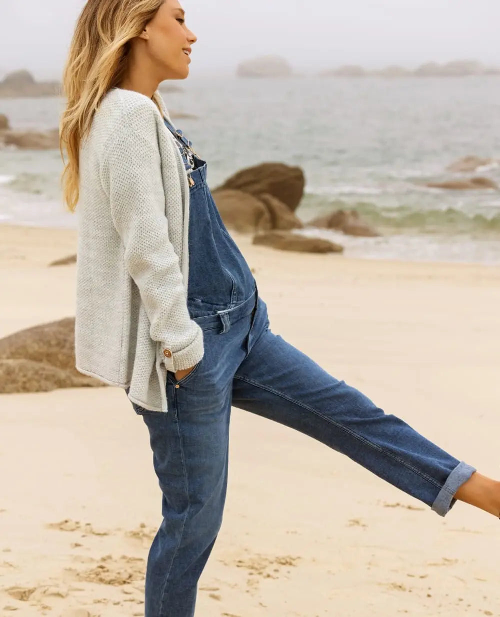 Salopette 2 en 1 ( jean Carrie + haut de salopette amovible ) - Mid Blue Used