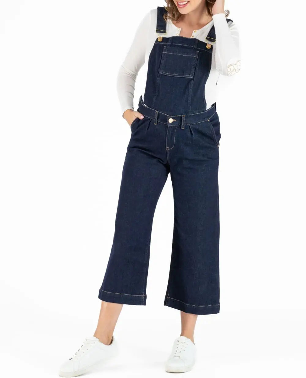 Salopette premaman in jeans Jill - Brut