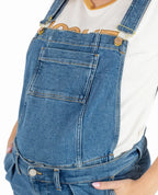Kelly Denim Maternity Overalls - Mid Blue