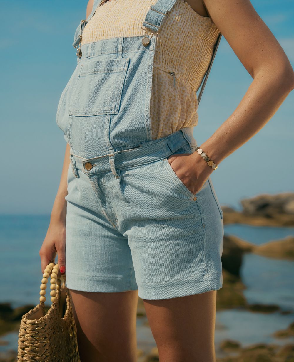 Salopette premaman e post-partum Donna - Light Blue