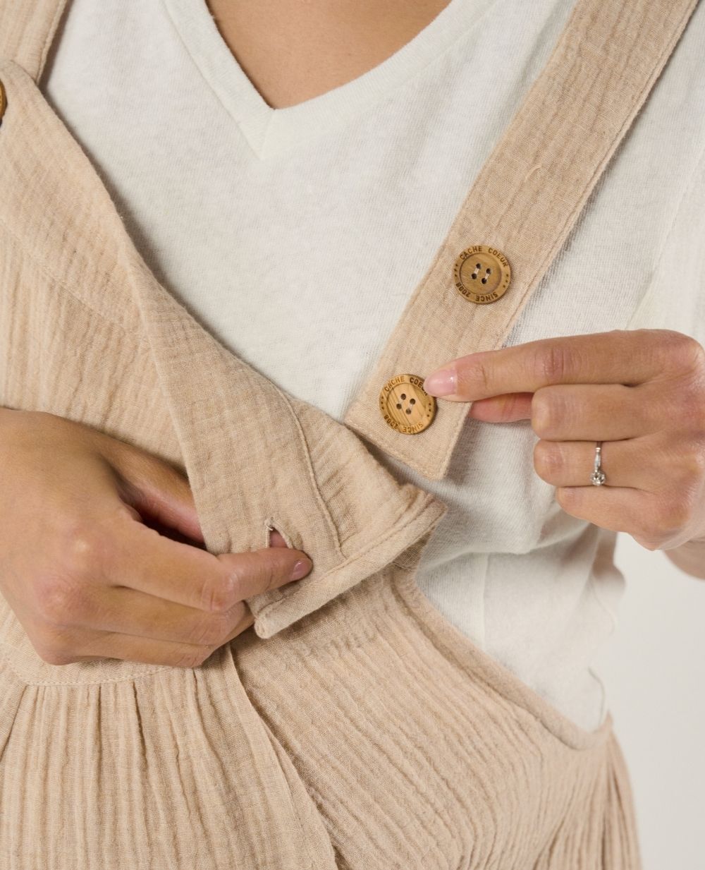 Salopette premaman Yael - Beige
