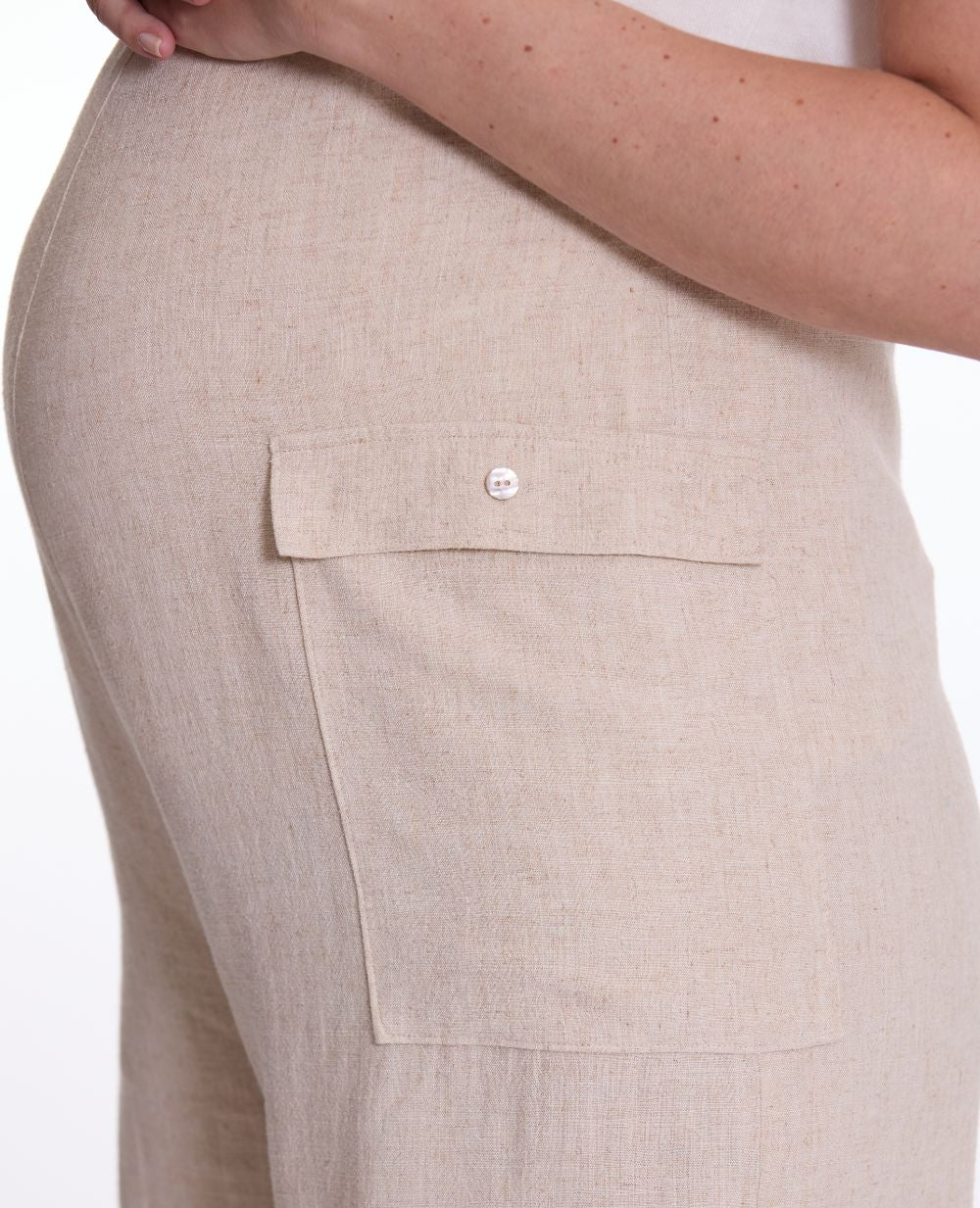 Salopette short de maternité Eloise - Naturel