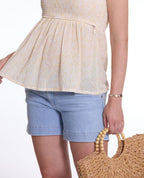 Short premaman e post-partum Donna - Light Blue