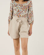 Nubie Maternity Shorts - Beige