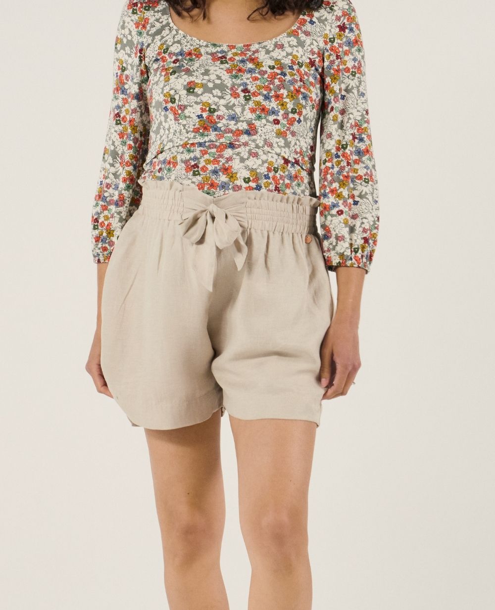 Nubie Maternity Shorts - Beige